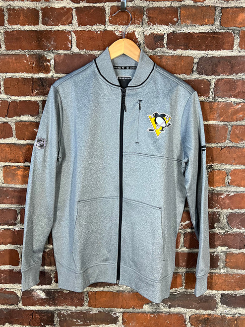 Pittsburgh Penguins Pro Rink Full Zip Jacket (Heather Charcoal)