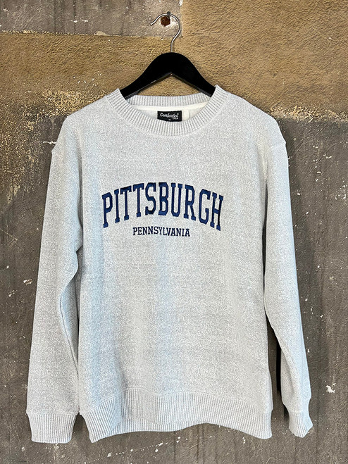 Pittsburgh Comfortex Adult Nantucket Crewneck (Grey/Blue)