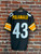 #43 Polamalu - Official NFL Pittsburgh Steelers Legacy Collection Throwback Jersey (Black)