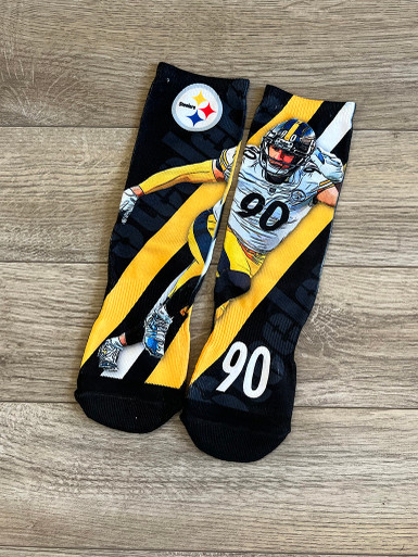 JuJu Smith-Schuster Pittsburgh Steelers White Crew Sock