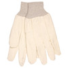 Cotton Corded Canvas Gloves - Clute Pattern - Knit Wrist