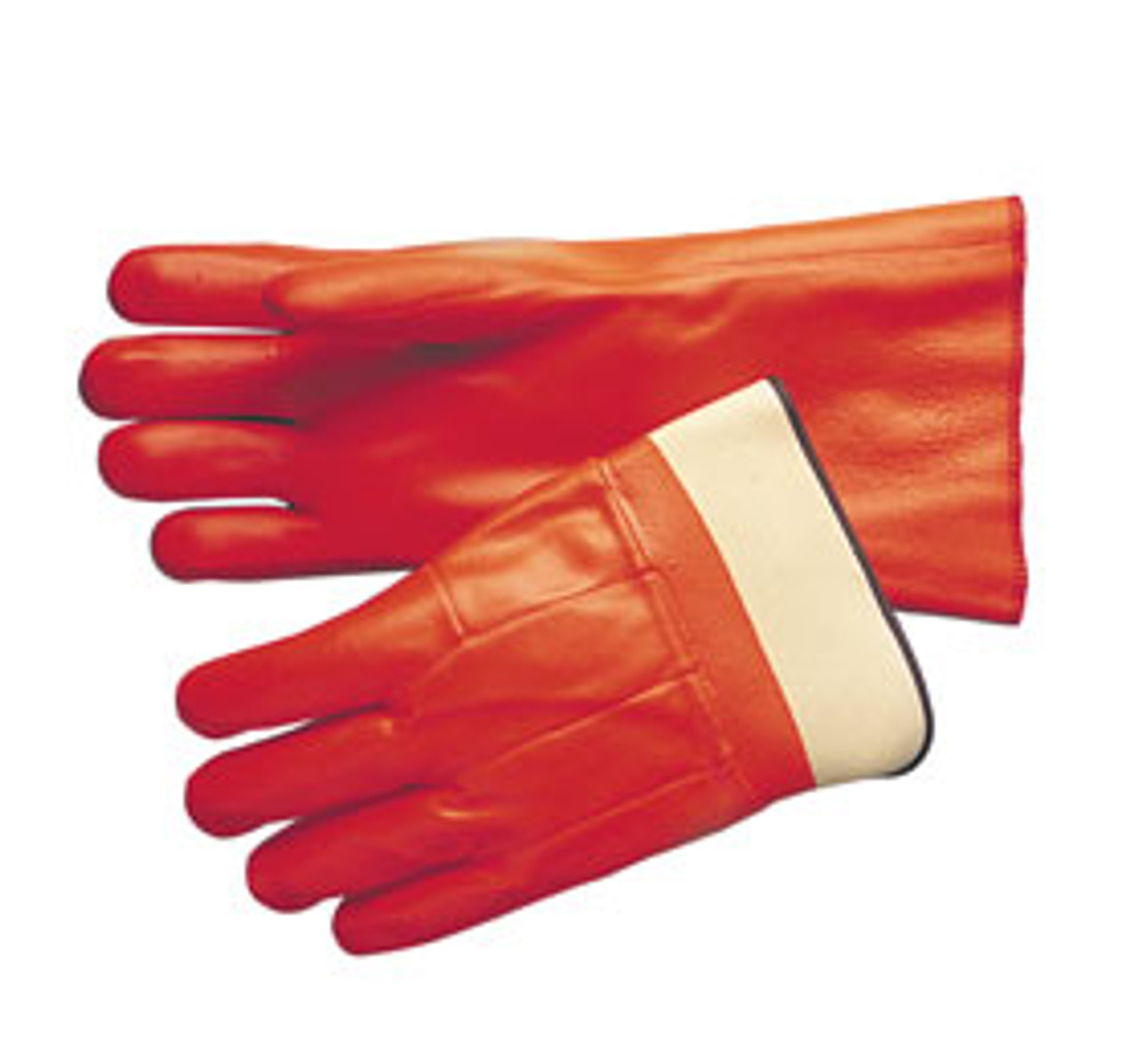 Orange PVC Gloves w/ 14" Gauntlet