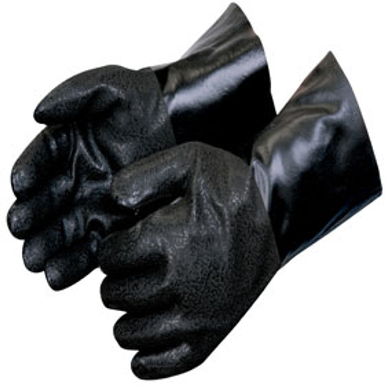 PVC Rough Finish Gloves w/12" Gauntlet