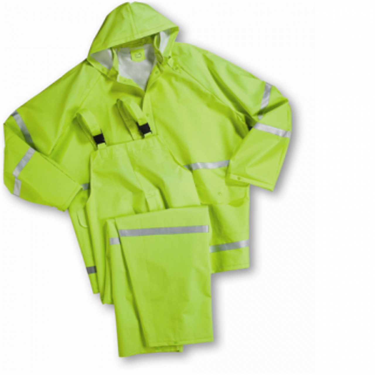 35ml 3pc PVC Rainsuit - Lime - Class 1