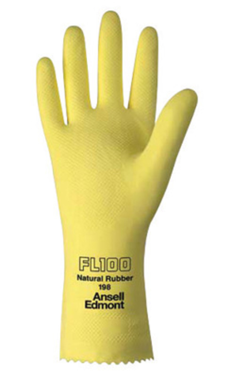 Hyflex Yellow Latex Flock-lined Glove, 12"