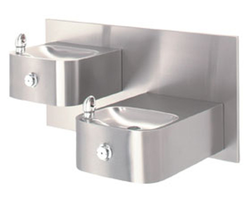 "Hi-Lo" Barrier-Free Drinking Fountain Wall-Mounted