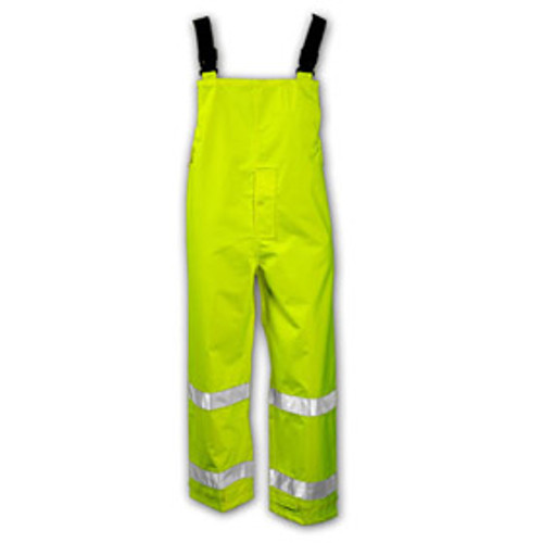 Icon™  Overall - Fluorescent Yellow-Green - Snap Fly Front - Silver Reflective Tape