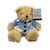 Small stuffed bear in aloha shirt - straight view