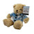 Small stuffed bear in aloha shirt - angle view