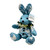 Small stuffed blue bunny - angle view