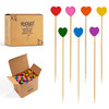 Multi-coloured Heart Cocktail Sticks (9cm)