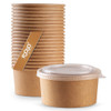 1000ml Kraft Salad Bowls with Lids