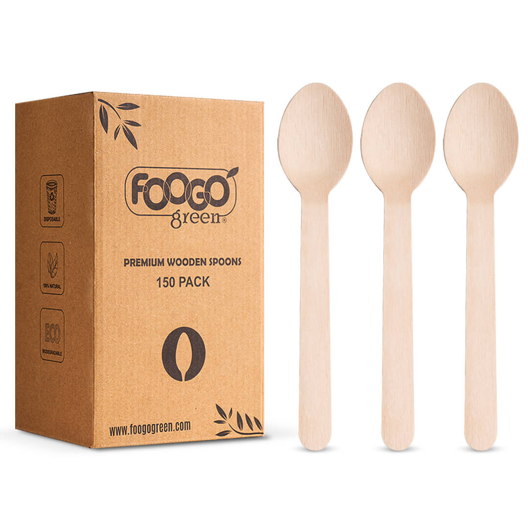 16cm Disposable Wooden Spoons | Biodegradable Cutlery