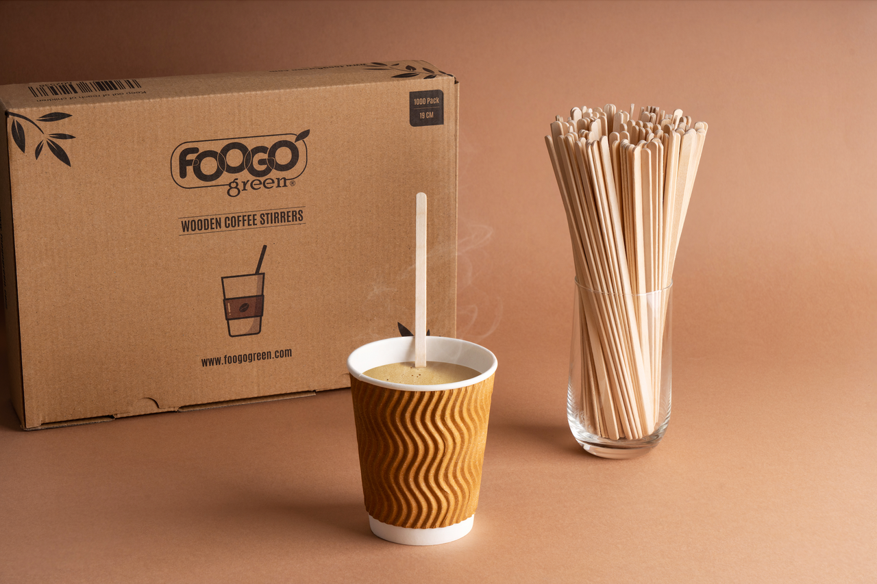 Wooden Coffee Stirrers, Extra Long (19cm), Set of 1000