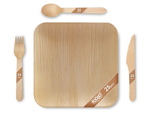 Large square plates ideal for hearty Halloween dinners