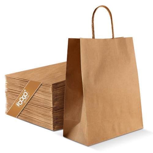 Medium 26x12x32cm Twisted Handle Kraft Paper Bags