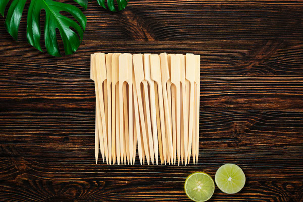 FOOGO Green Bamboo paddle skewers 12cm