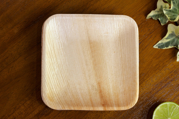 7" SMALL square palm leaf plates