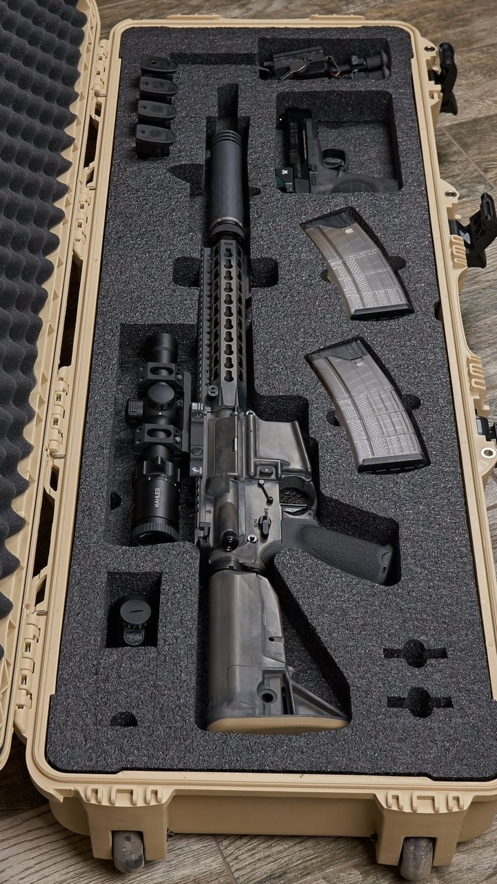 Nanuk 990 WATERPROOF Gun Case with Foam for Rifles, AR15, AK47, and