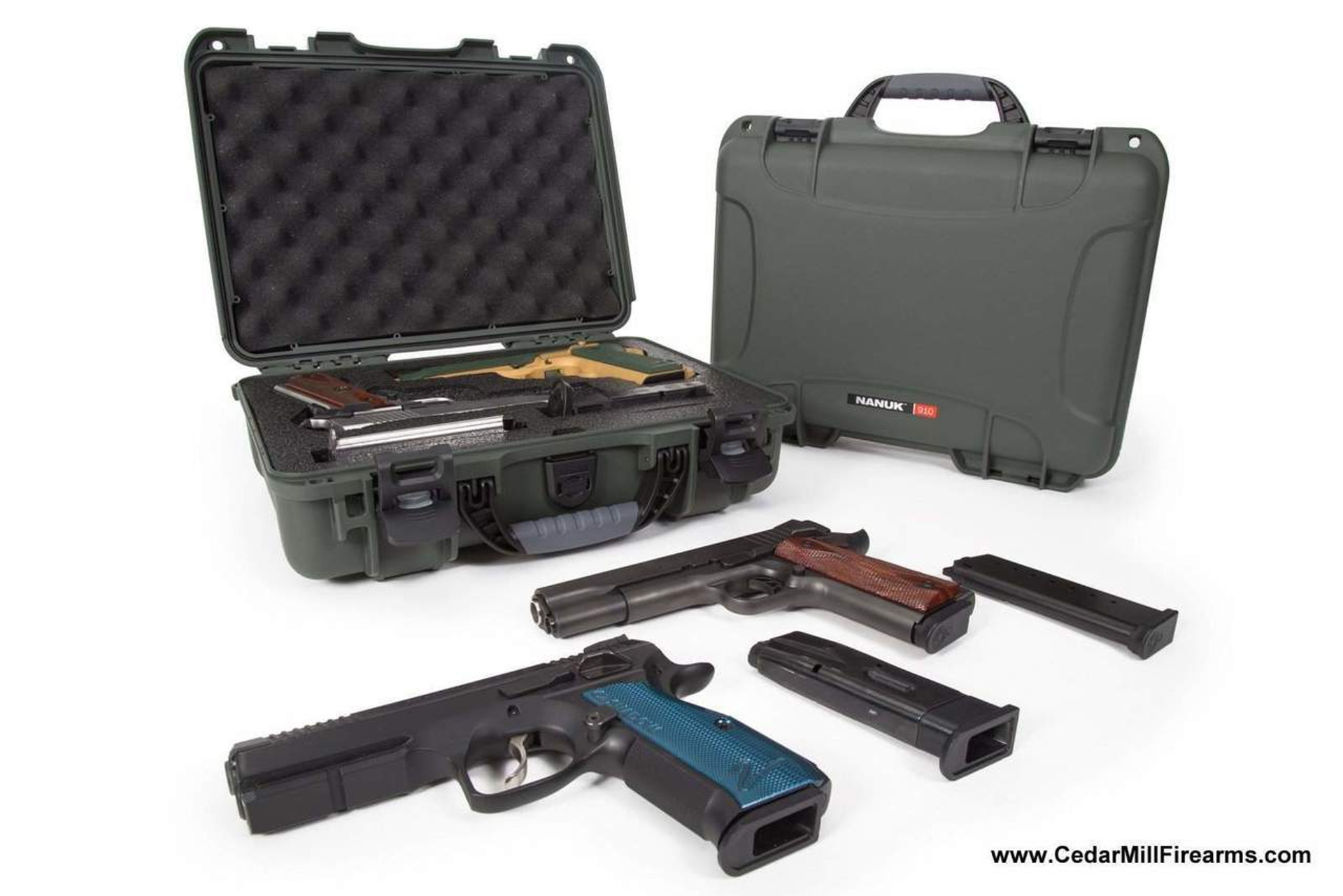 Pistol Case Custom LARGE with Double Pick & Pluck Cubed Foam