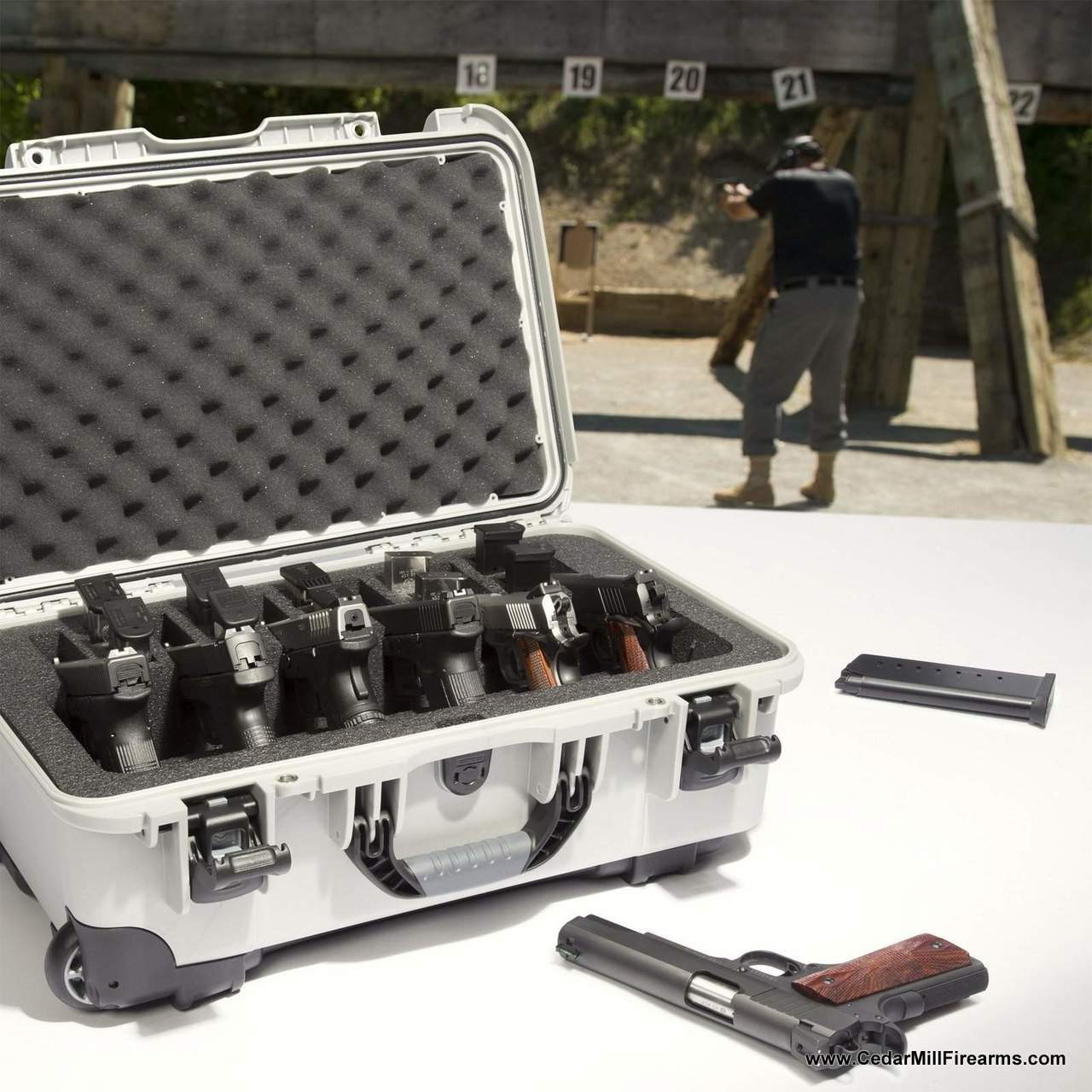 Tactical Double Rifle Case Waterproof Airtight with DS3TeK Wheels TSA