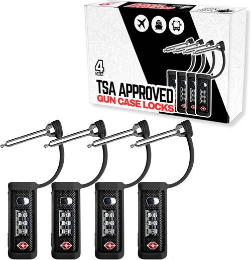 Protect your guns, rifles, and pistols with our TSA-approved tactical gun case locks. Built with high-quality alloys, these locks offer durability and reliability.