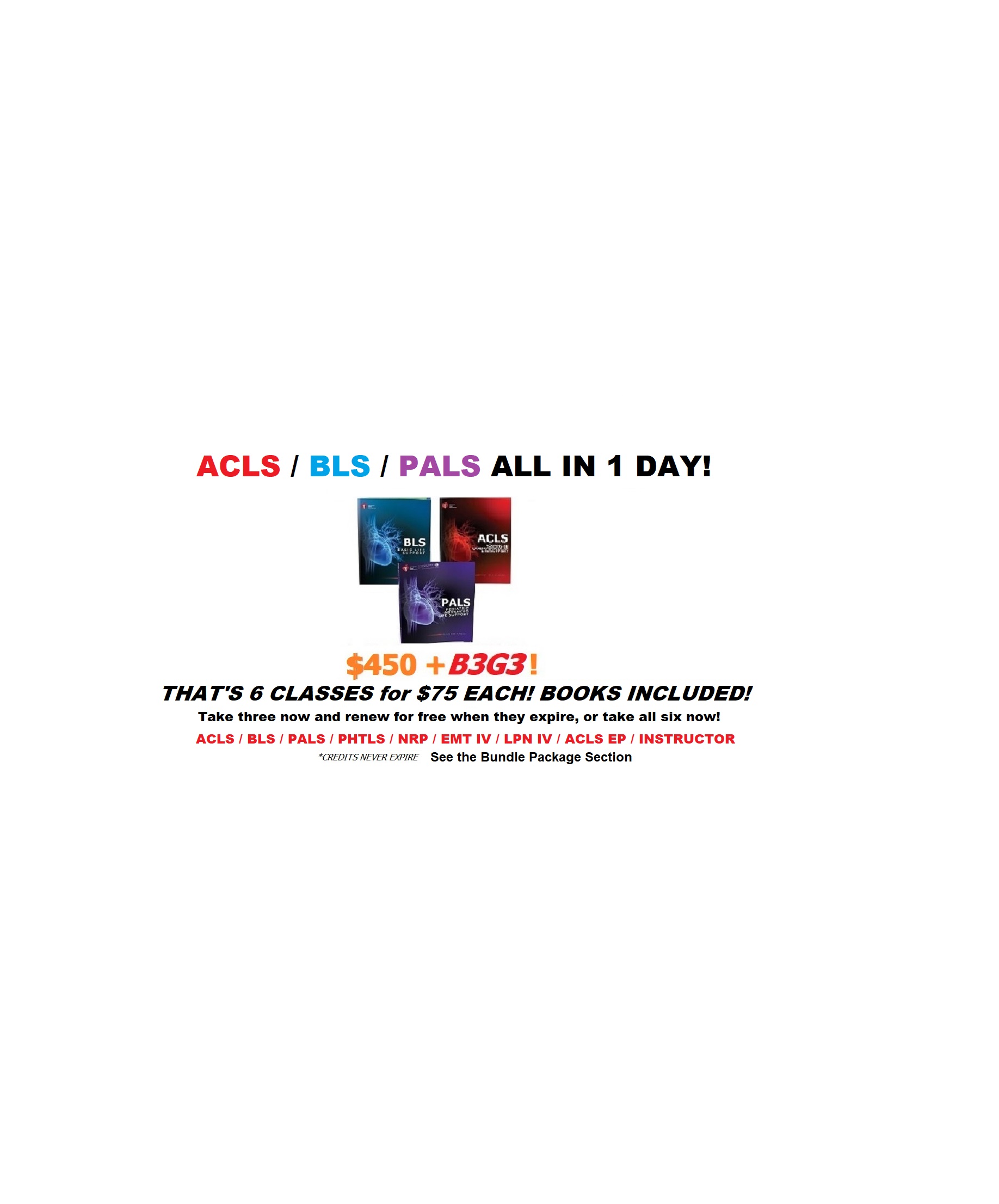 SAVING AMERICAN HEARTS INC ACLS, BLS, PALS and CPR Training