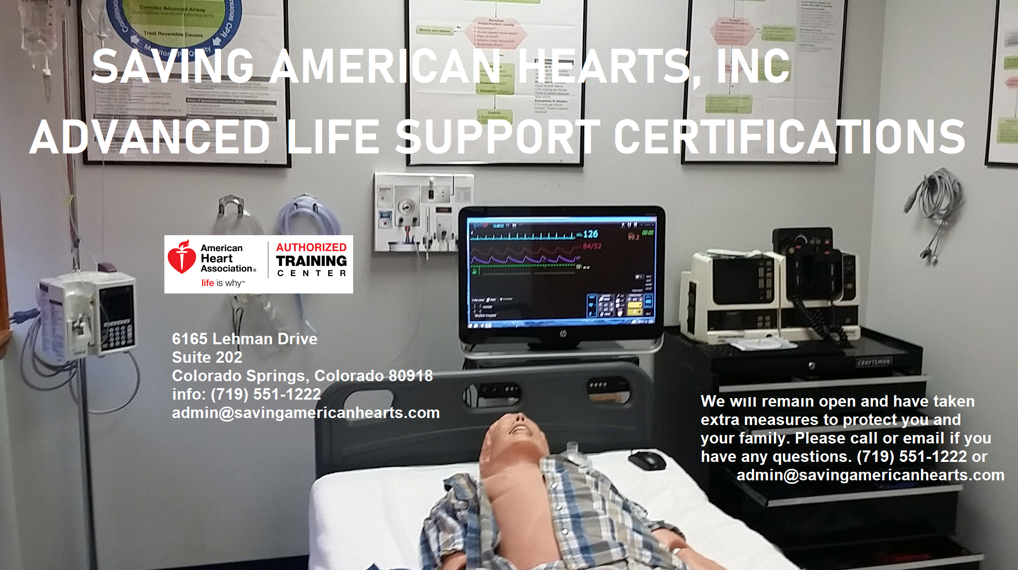 SAVING AMERICAN HEARTS INC ACLS, BLS, PALS and CPR Training