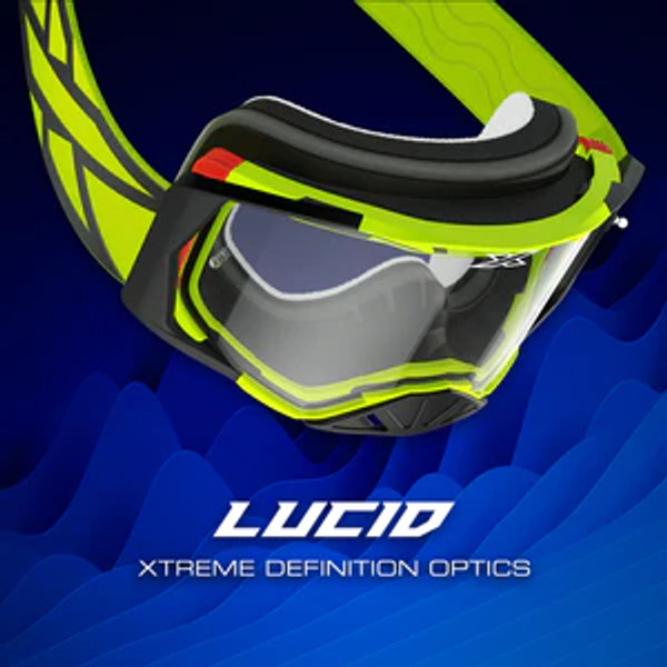 LUCID RACE FACE GOGGLE FLO YELLOW - WITH CLEAR LENSE