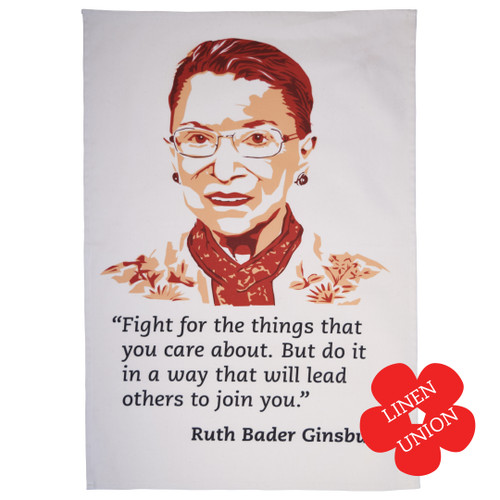 Ruth Bader Ginsburg Linen Union Tea Towel Ruth Bader Ginsburg Linen Union Tea Towel