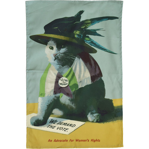 Suffragette Cat Tea Towel