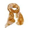 Mustard With Ring Tie Die Polyester Scarf (90x180cm)