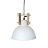 White Textured Light with Wood finish (25cm)