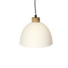 White Iron Textured Light with Mango Wood finish (28cm)