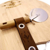 Engraved Pizza Board With Leather Detail - Happiness