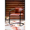 André's Leather Iron Cantilever Arm Chair