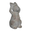 Grey Cement Bunny - Hear No Evil (20cm)
