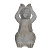 Grey Cement Bunny - Hear No Evil (20cm)