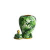 Small Ceramic Ginger Jar - Assorted Green Leaves