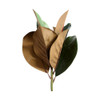 Artificial Leaves Branch - Brown And Green Magnolia