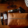 Wanderlust Leather Toiletry Bag - Medium