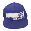 Flat Peak Trucker Brush Stroke Blue Cap