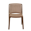 No Arms Stackable Brown Chair
