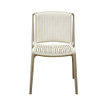 No Arms Stackable Cream Chair