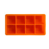 Orange 8 Cubes Silicone Ice Cube Tray