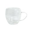 Clear Double Wall Slanted Glass 250ml Coffee Mug