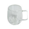 Clear Double Wall Handle Glass 250ml Coffee Mug