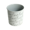 White Ceramic Mug - Gold Cursive Love