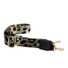 Leopard Pattern Thin 3.8cmw Bag Strap Leather Clips
