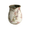 Large Ceramic Jug - Red, Black And White Flowers